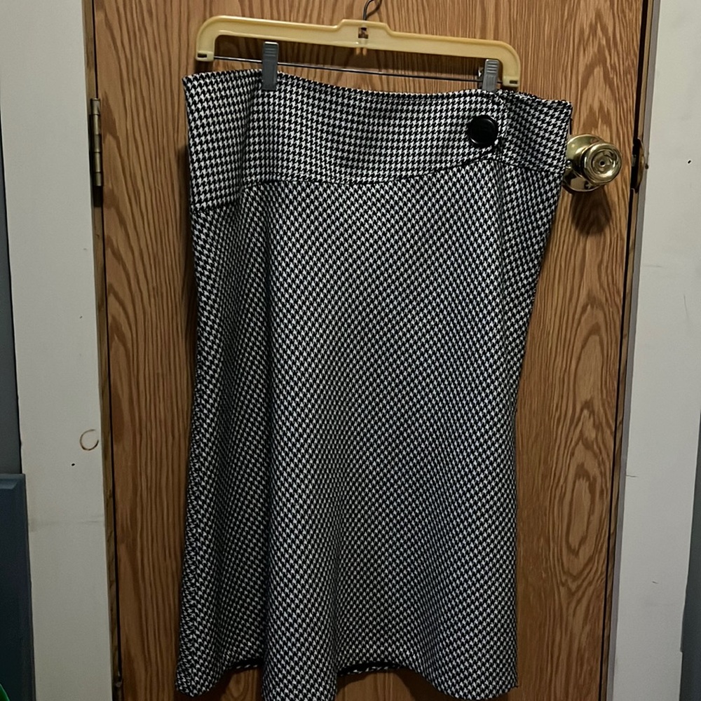 Black herringbone skirt